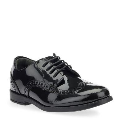 Start-Rite Brogue Pri, black patent girls lace-up closed school shoes 2745_3